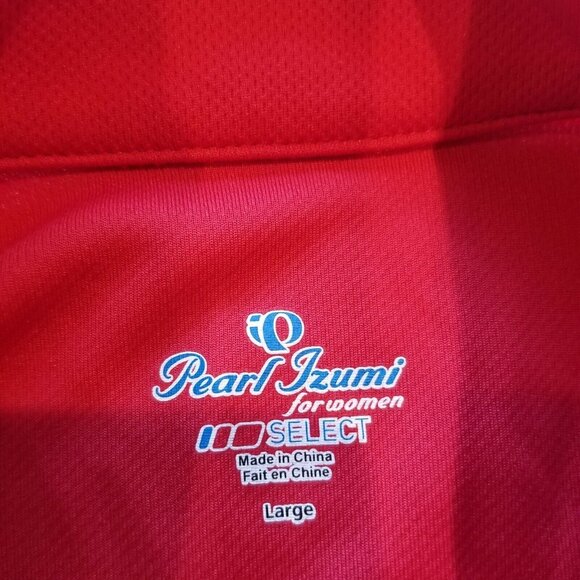 Pearl Izumi Select Womens Half Zip Cycling Jersey Top Large Red Short Sleeve - Picture 3 of 8